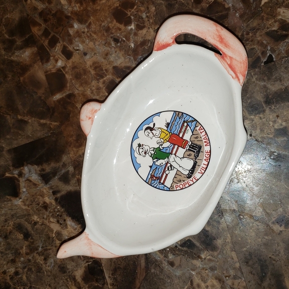 Vintage popeye and Olive oil tea bag holder